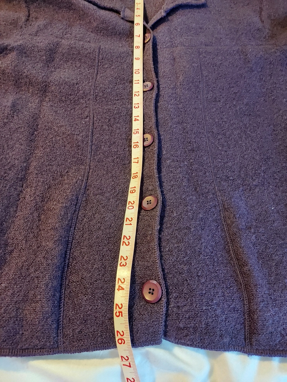 Cabela's Vintage Wool Blend Collared Button Up Cardigan Sweater Purple XL - Picture 6 of 10